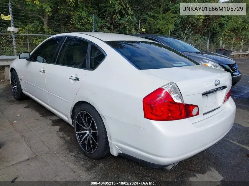 2006 Infiniti M35 VIN: JNKAY01E66M105729 Lot: 40495215