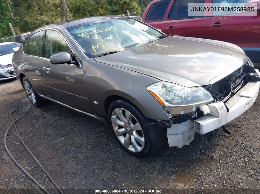 2006 Infiniti M35X VIN: JNKAY01F96M258985 Lot: 40506884