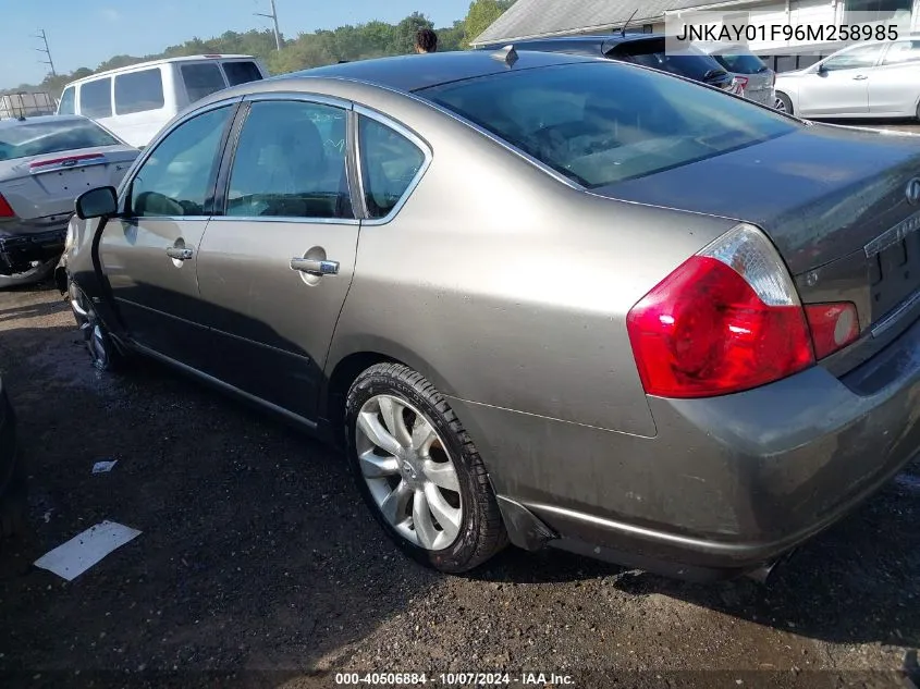 2006 Infiniti M35X VIN: JNKAY01F96M258985 Lot: 40506884