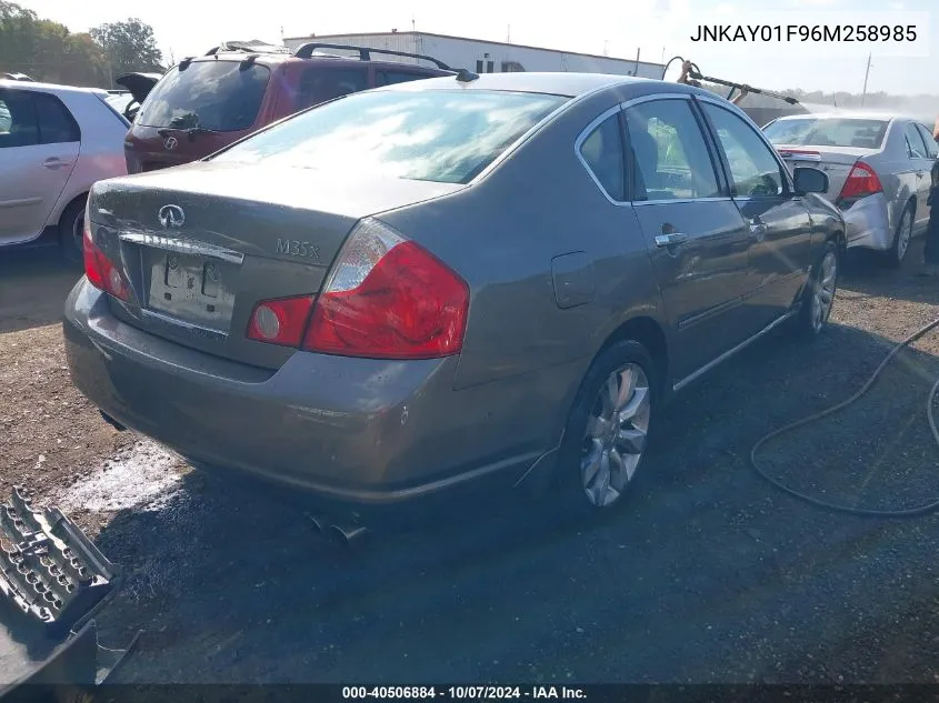 2006 Infiniti M35X VIN: JNKAY01F96M258985 Lot: 40506884