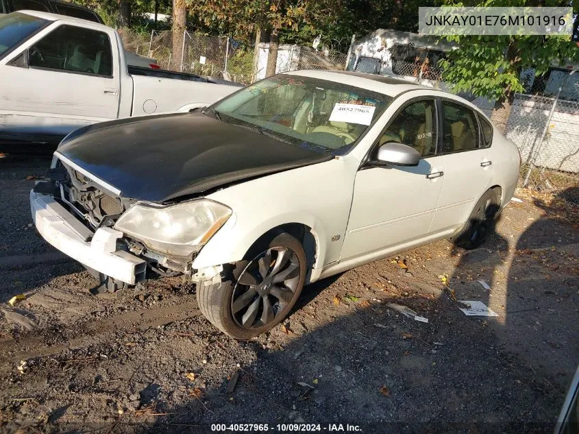 2006 Infiniti M35 VIN: JNKAY01E76M101916 Lot: 40527965