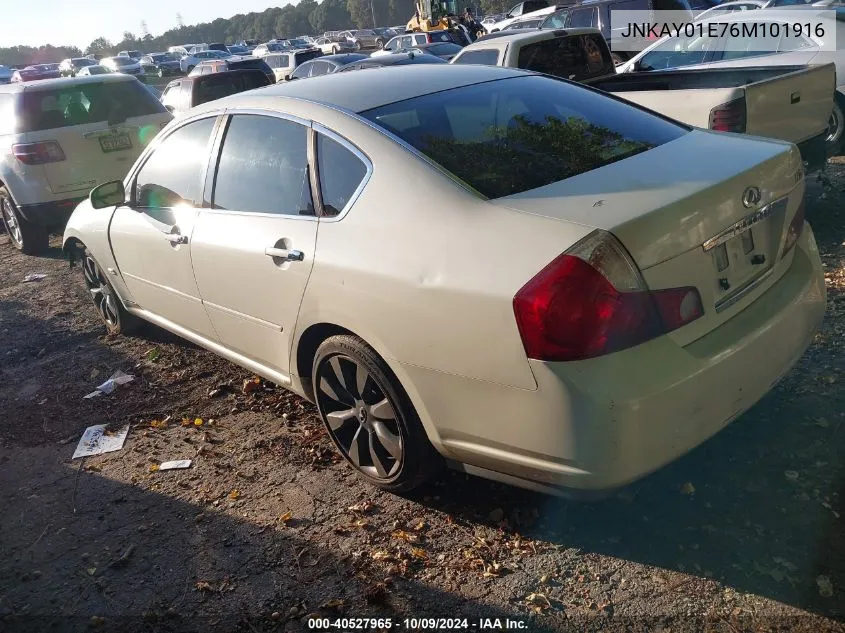 2006 Infiniti M35 VIN: JNKAY01E76M101916 Lot: 40527965