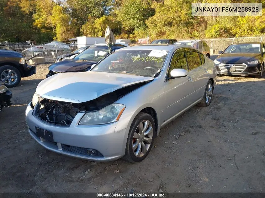 2006 Infiniti M35X Sport VIN: JNKAY01F86M258928 Lot: 40534146