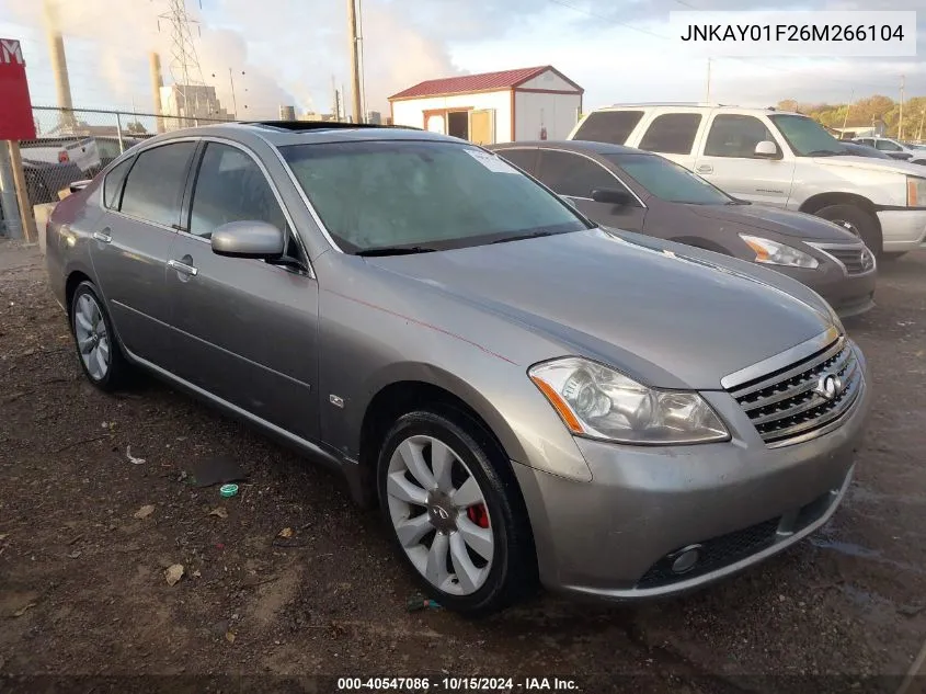 2006 Infiniti M35X VIN: JNKAY01F26M266104 Lot: 40547086