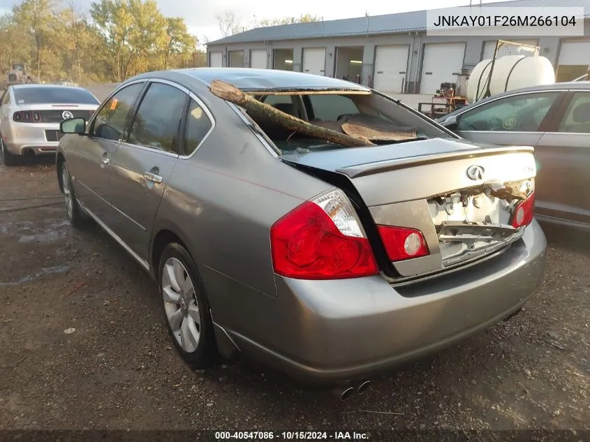 2006 Infiniti M35X VIN: JNKAY01F26M266104 Lot: 40547086