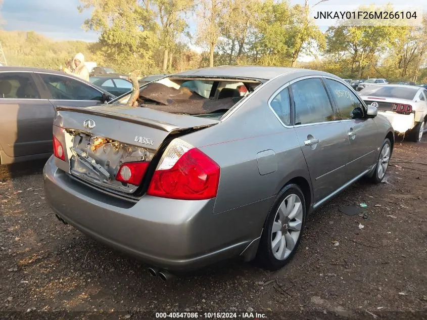 2006 Infiniti M35X VIN: JNKAY01F26M266104 Lot: 40547086