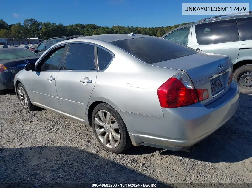 2006 Infiniti M35 VIN: JNKAY01E36M117479 Lot: 40602238