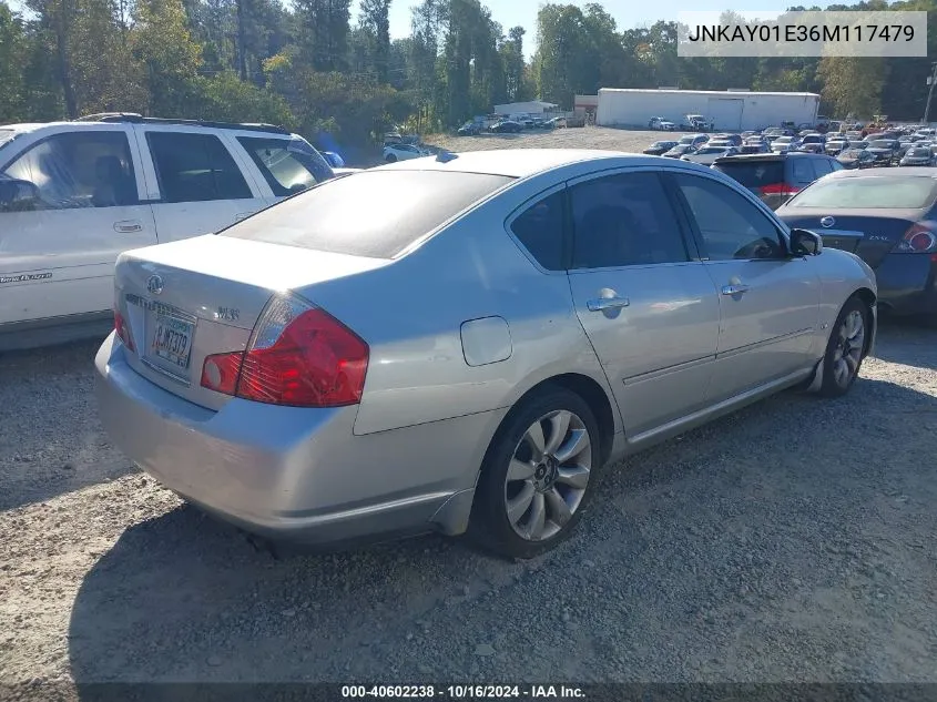 2006 Infiniti M35 VIN: JNKAY01E36M117479 Lot: 40602238