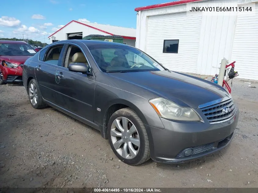 2006 Infiniti M35 VIN: JNKAY01E66M115144 Lot: 40614495