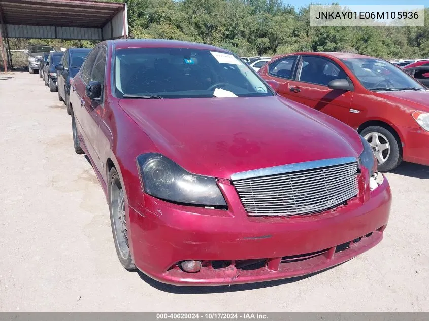 2006 Infiniti M35 Sport VIN: JNKAY01E06M105936 Lot: 40629024