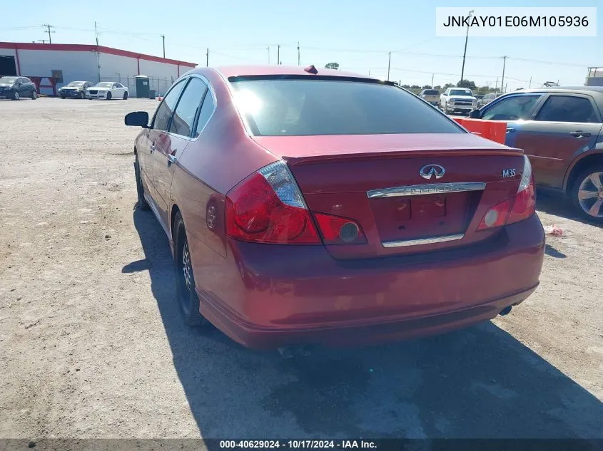 2006 Infiniti M35 Sport VIN: JNKAY01E06M105936 Lot: 40629024