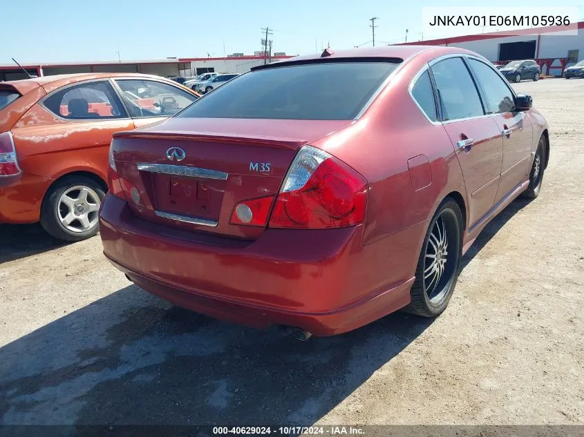 2006 Infiniti M35 Sport VIN: JNKAY01E06M105936 Lot: 40629024