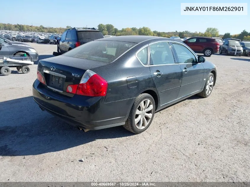 2006 Infiniti M35X VIN: JNKAY01F86M262901 Lot: 40669567