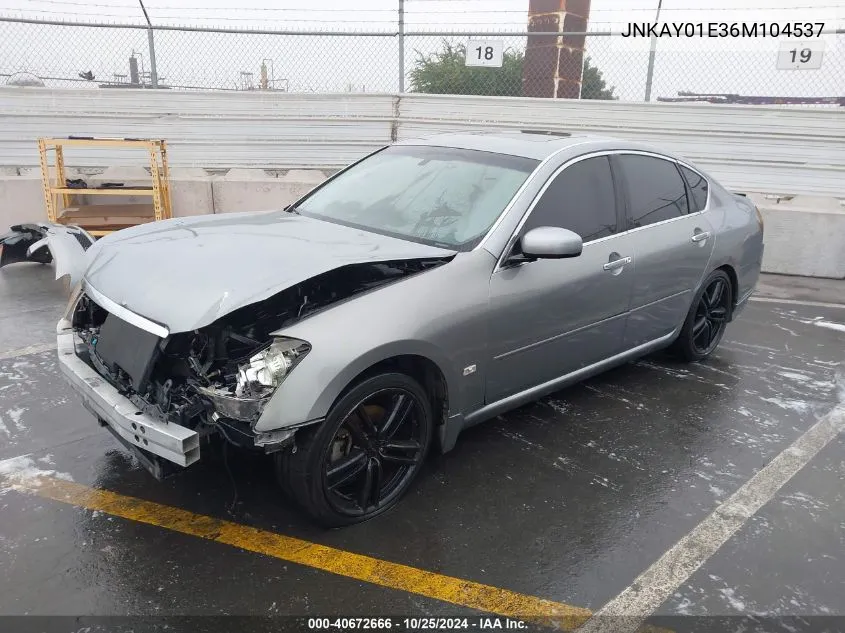 2006 Infiniti M35 Sport VIN: JNKAY01E36M104537 Lot: 40672666