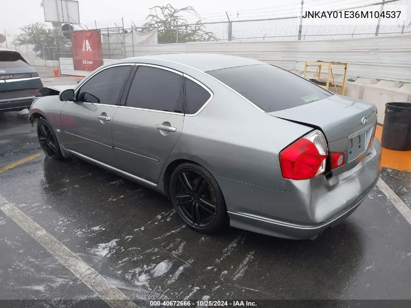 2006 Infiniti M35 Sport VIN: JNKAY01E36M104537 Lot: 40672666