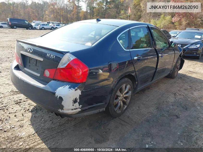 2006 Infiniti M35X VIN: JNKAY01F86M262090 Lot: 40689950