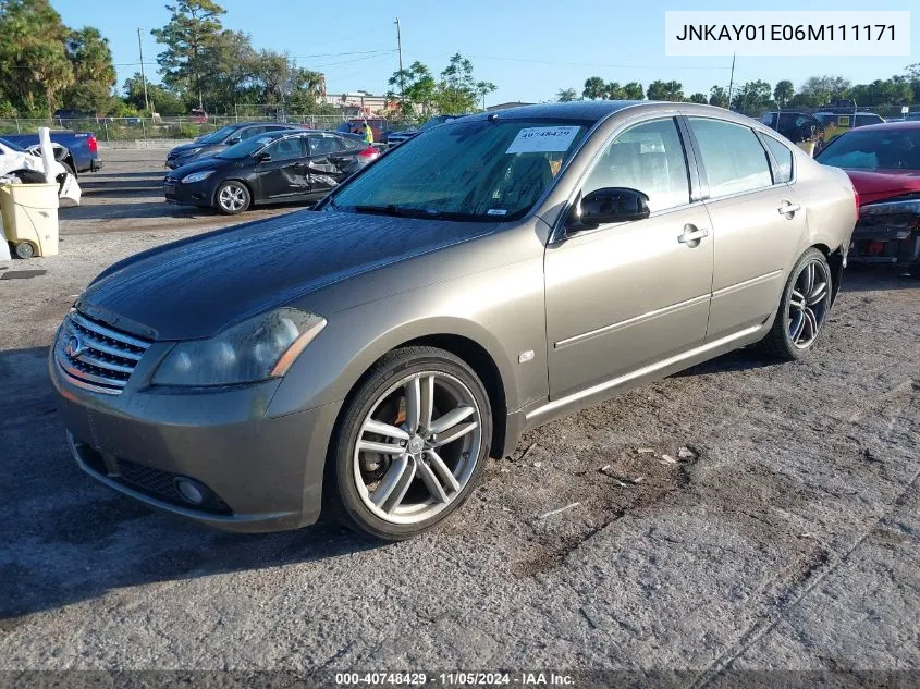 2006 Infiniti M35 Sport VIN: JNKAY01E06M111171 Lot: 40748429