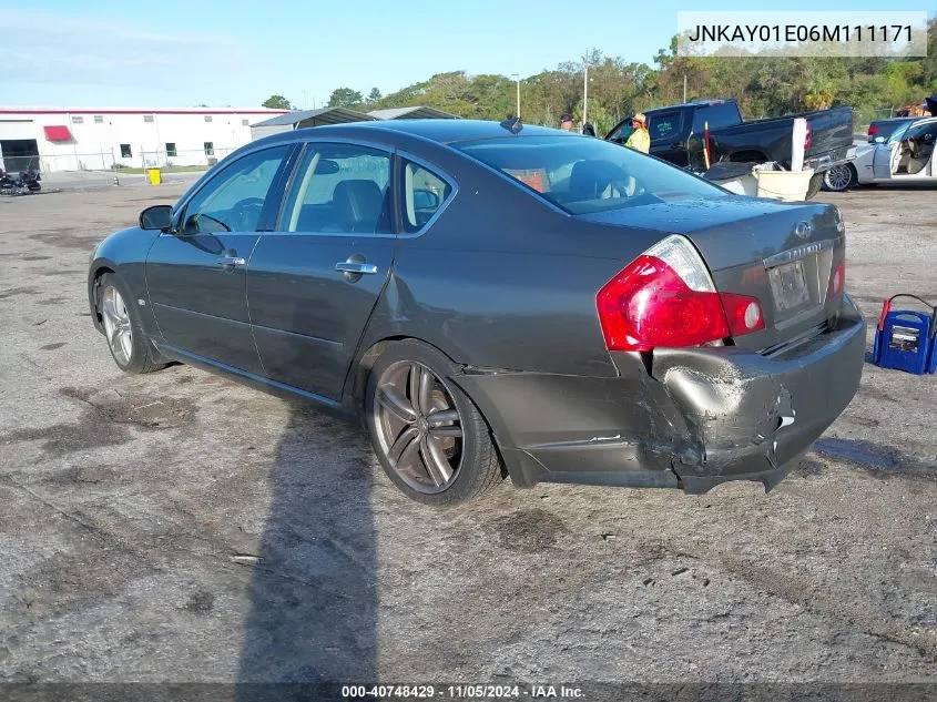 2006 Infiniti M35 Sport VIN: JNKAY01E06M111171 Lot: 40748429