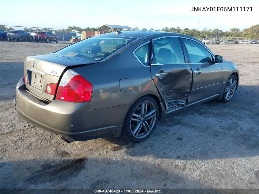 2006 Infiniti M35 Sport VIN: JNKAY01E06M111171 Lot: 40748429