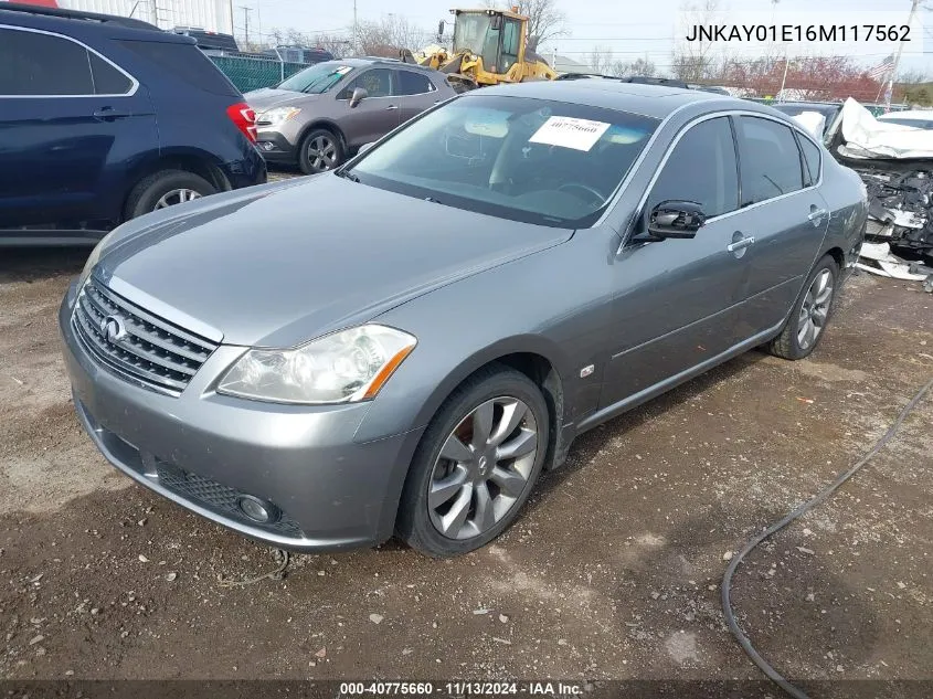 2006 Infiniti M35 VIN: JNKAY01E16M117562 Lot: 40775660