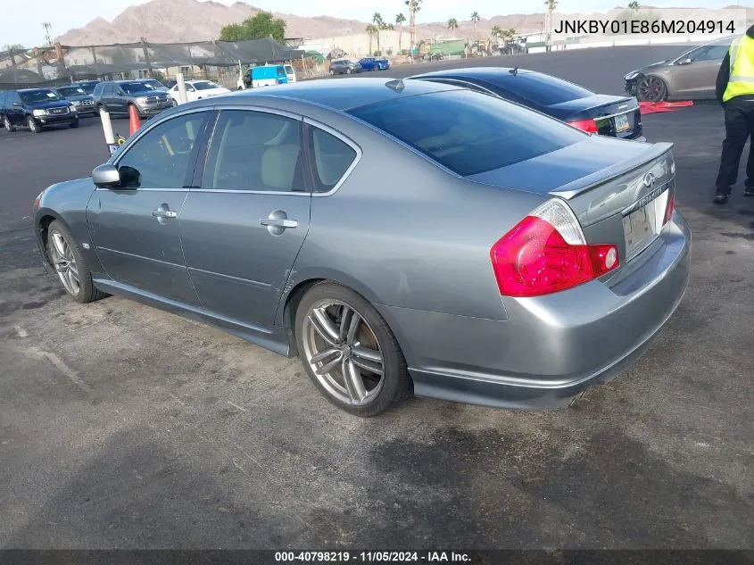 2006 Infiniti M45 Sport VIN: JNKBY01E86M204914 Lot: 40798219