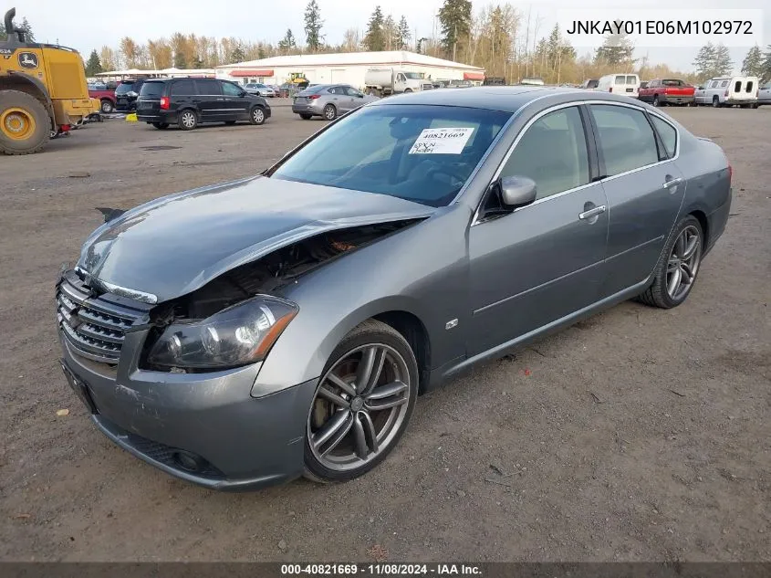 2006 Infiniti M35 Sport VIN: JNKAY01E06M102972 Lot: 40821669