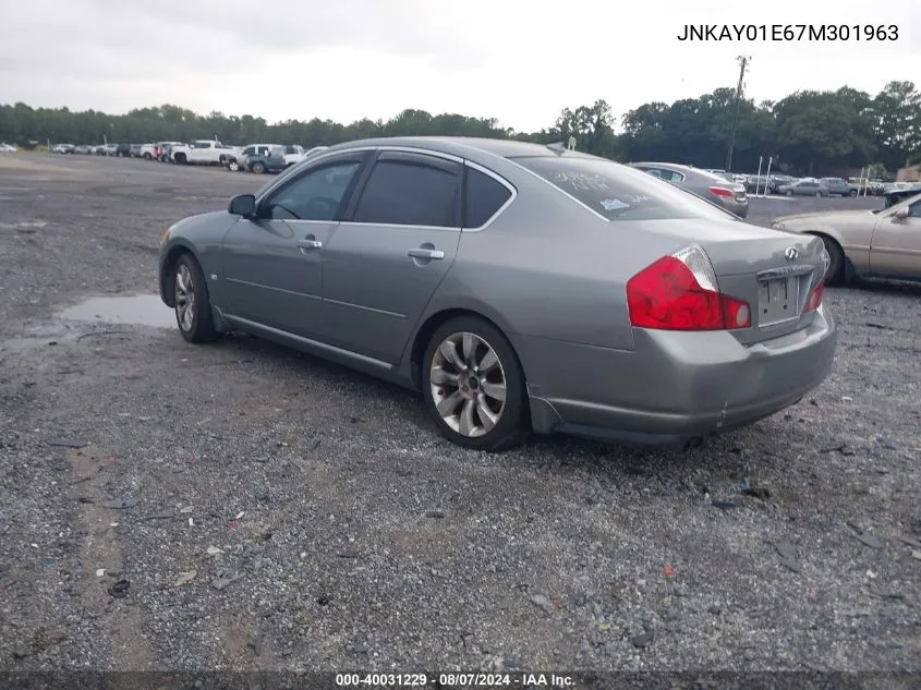 2007 Infiniti M35 VIN: JNKAY01E67M301963 Lot: 40031229