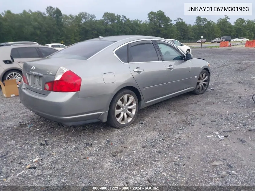 2007 Infiniti M35 VIN: JNKAY01E67M301963 Lot: 40031229