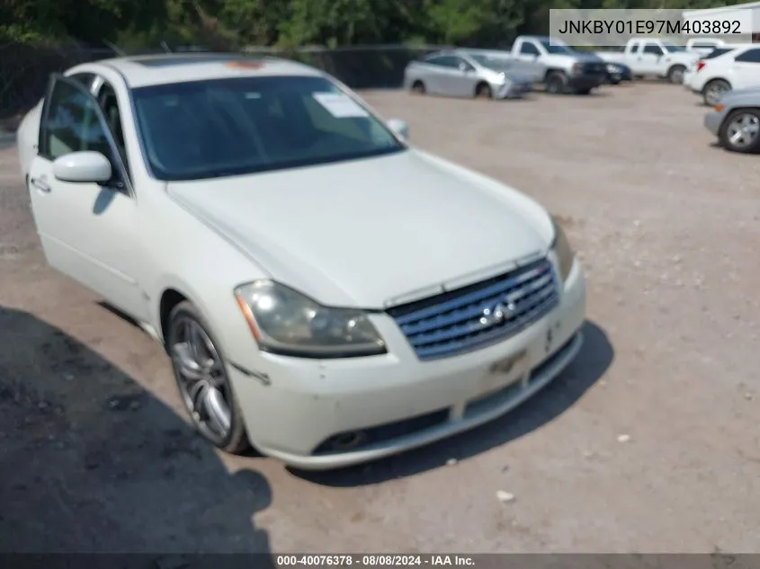 2007 Infiniti M45 Sport VIN: JNKBY01E97M403892 Lot: 40076378