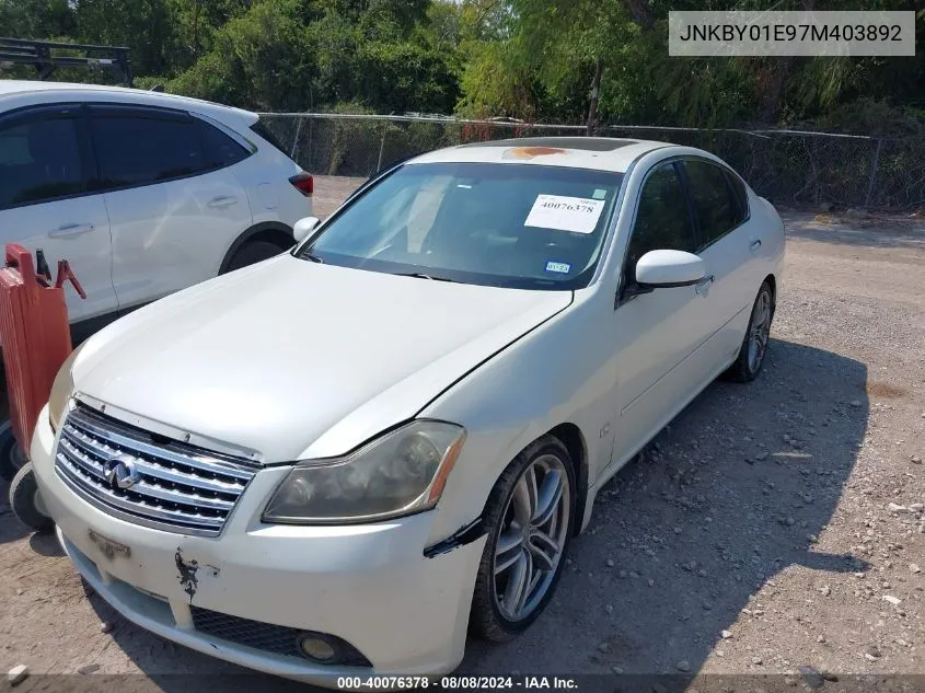 2007 Infiniti M45 Sport VIN: JNKBY01E97M403892 Lot: 40076378