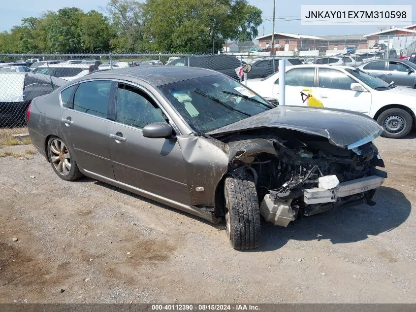 2007 Infiniti M35 VIN: JNKAY01EX7M310598 Lot: 40112390