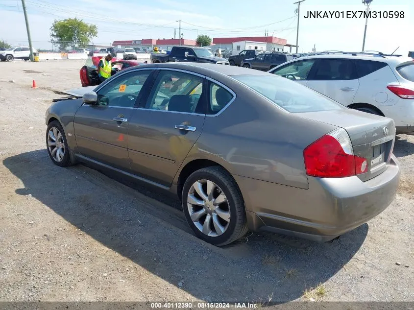 2007 Infiniti M35 VIN: JNKAY01EX7M310598 Lot: 40112390