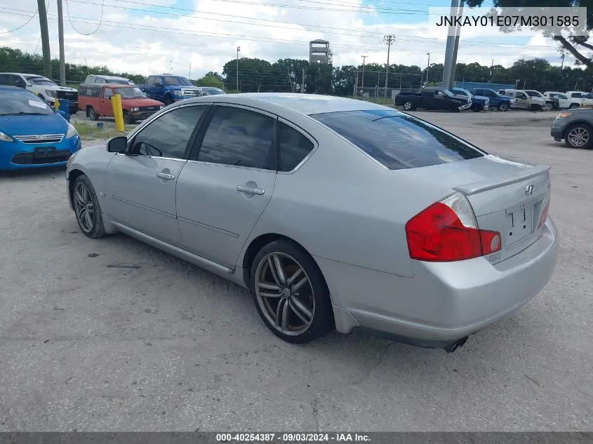 2007 Infiniti M35 Sport VIN: JNKAY01E07M301585 Lot: 40254387