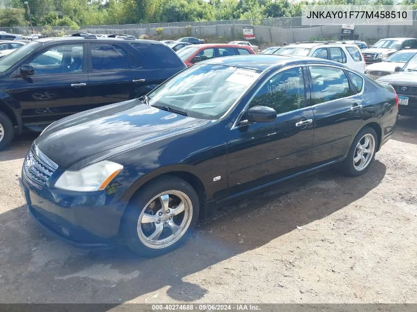 2007 Infiniti M35X VIN: JNKAY01F77M458510 Lot: 40274688