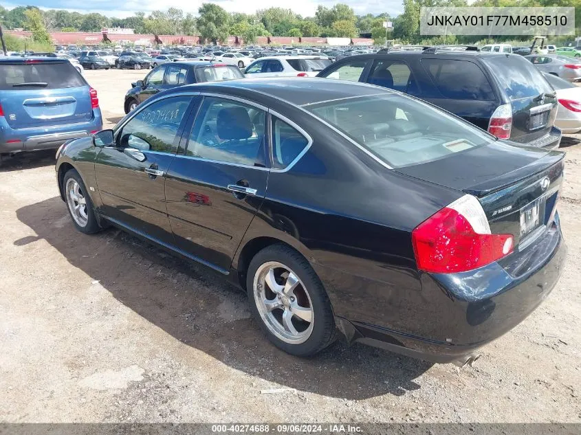 2007 Infiniti M35X VIN: JNKAY01F77M458510 Lot: 40274688