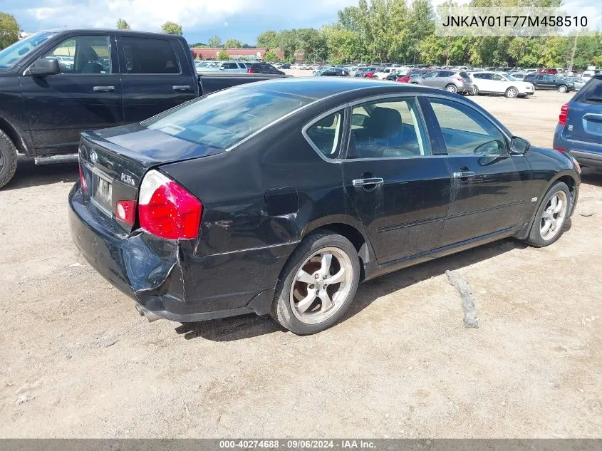 2007 Infiniti M35X VIN: JNKAY01F77M458510 Lot: 40274688