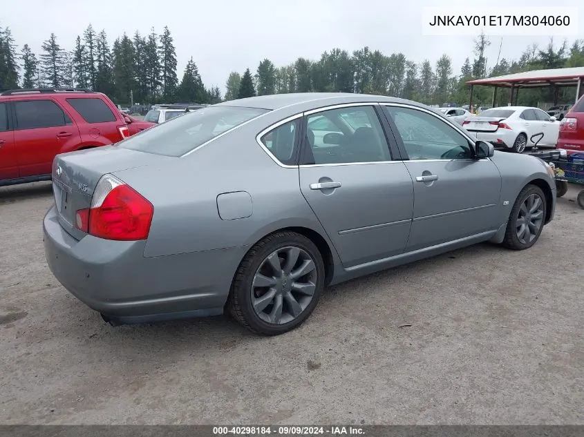 2007 Infiniti M35 VIN: JNKAY01E17M304060 Lot: 40298184