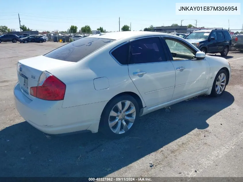 2007 Infiniti M35 VIN: JNKAY01E87M306954 Lot: 40327862