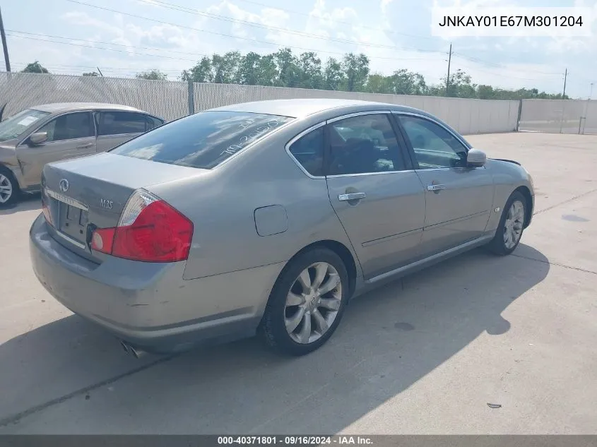 2007 Infiniti M35 VIN: JNKAY01E67M301204 Lot: 40371801