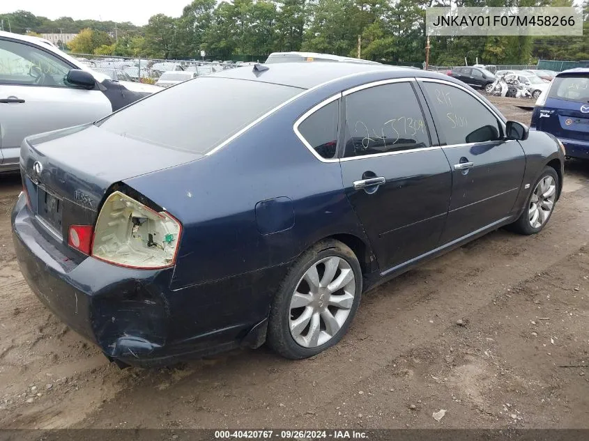 2007 Infiniti M35X VIN: JNKAY01F07M458266 Lot: 40420767