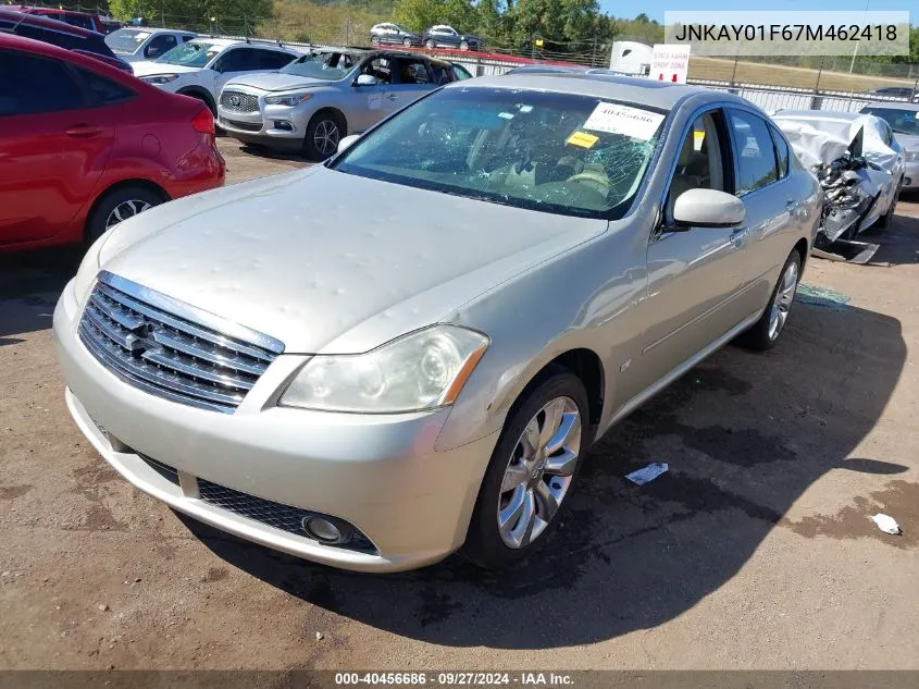 2007 Infiniti M35X VIN: JNKAY01F67M462418 Lot: 40456686