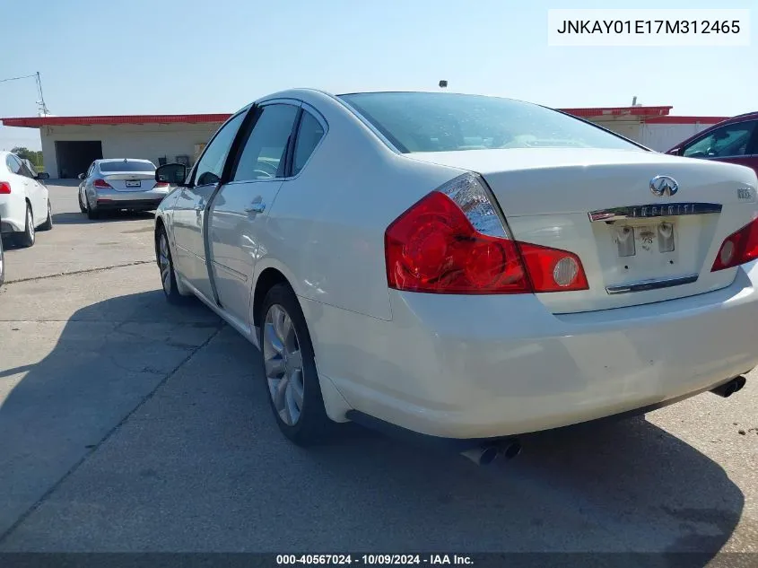 2007 Infiniti M35 VIN: JNKAY01E17M312465 Lot: 40567024