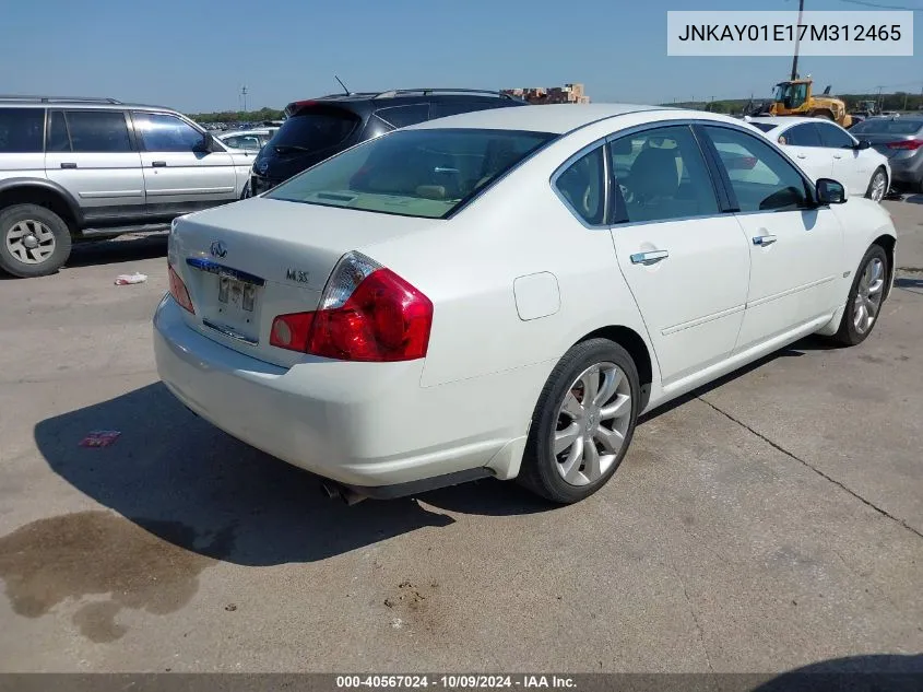 2007 Infiniti M35 VIN: JNKAY01E17M312465 Lot: 40567024