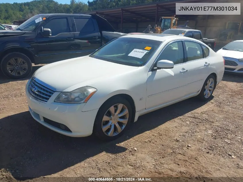 2007 Infiniti M35 VIN: JNKAY01E77M301034 Lot: 40644505