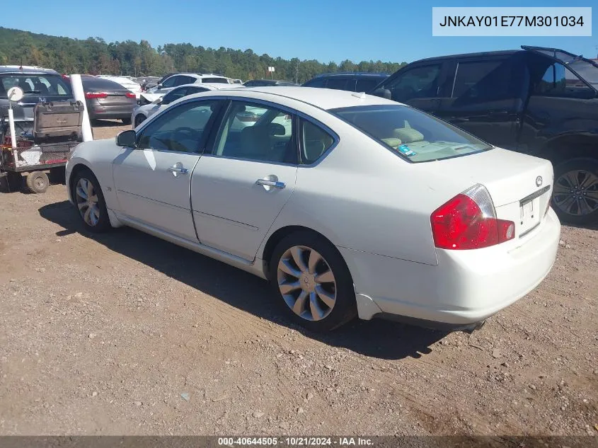 2007 Infiniti M35 VIN: JNKAY01E77M301034 Lot: 40644505