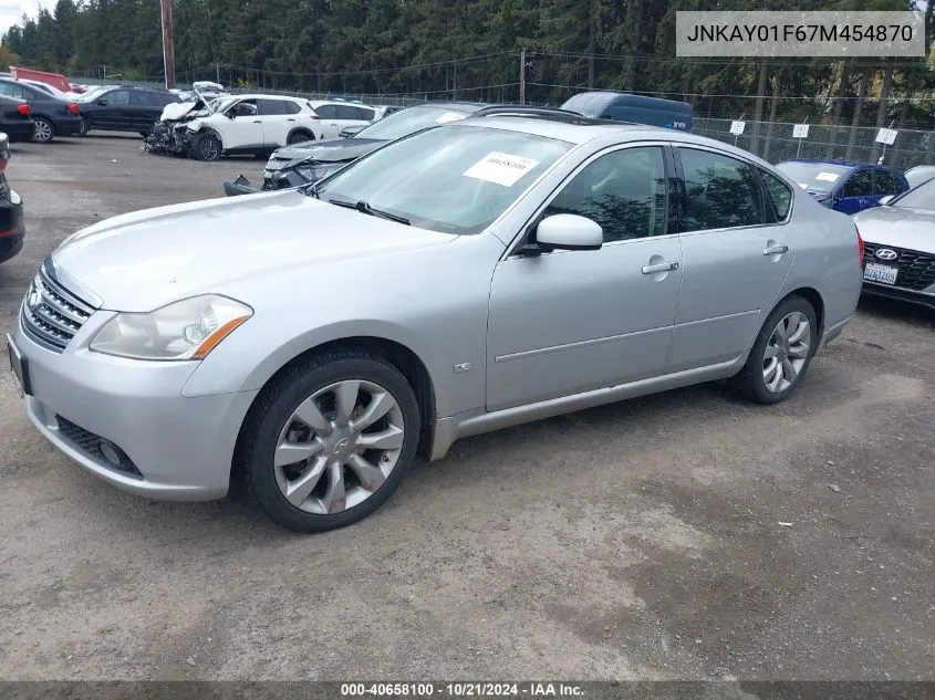 2007 Infiniti M35X VIN: JNKAY01F67M454870 Lot: 40658100