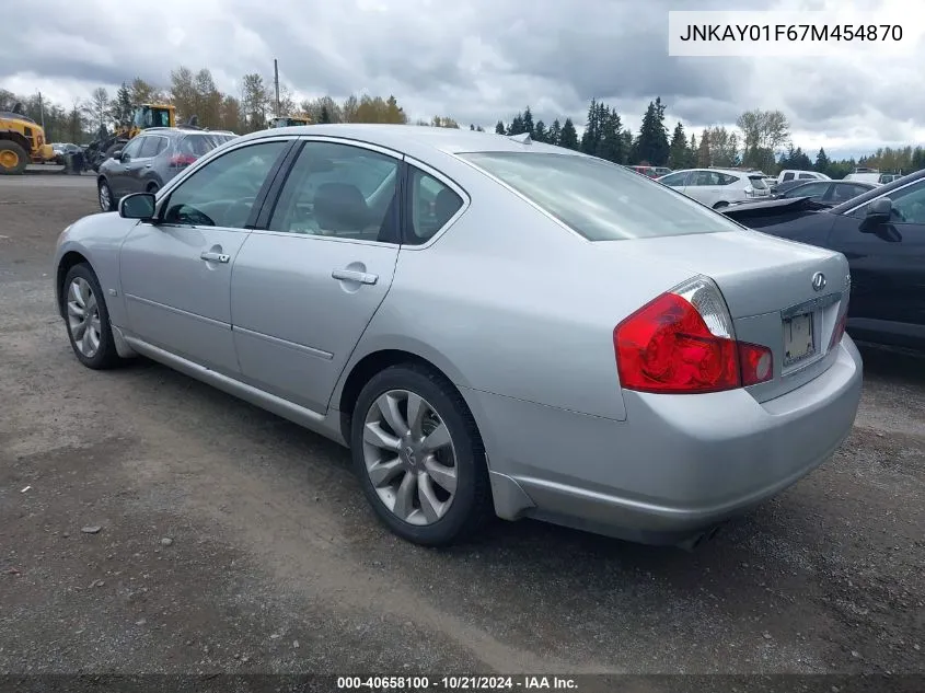 2007 Infiniti M35X VIN: JNKAY01F67M454870 Lot: 40658100