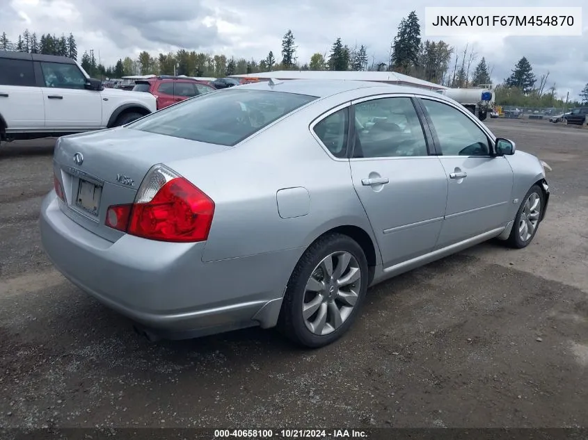 2007 Infiniti M35X VIN: JNKAY01F67M454870 Lot: 40658100