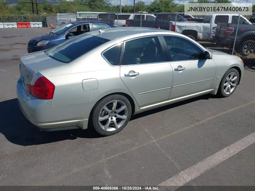 2007 Infiniti M45 VIN: JNKBY01E47M400673 Lot: 40685366