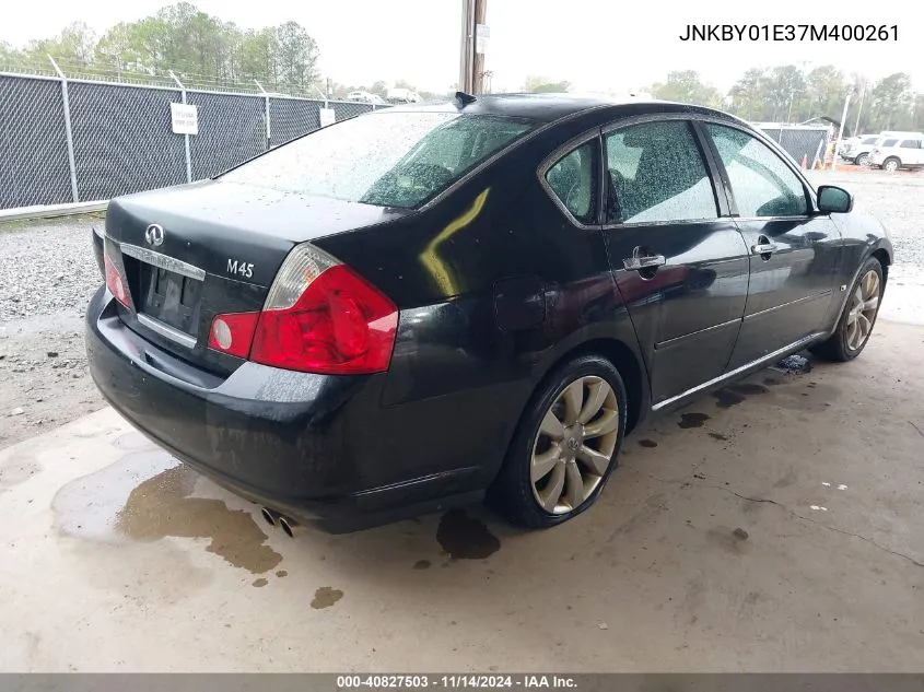 2007 Infiniti M45 VIN: JNKBY01E37M400261 Lot: 40827503